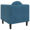 sofastol med hynde velour blå