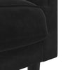 2-personers sofa med hynder velour sort