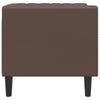 Chesterfield-sofastol kunstlæder brun