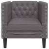 Chesterfield-sofastol kunstlæder grå