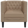 Chesterfield-sofastol kunstlæder cappuccinofarvet