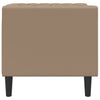 Chesterfield-sofastol kunstlæder cappuccinofarvet