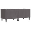 2-personers Chesterfield-sofa kunstlæder grå