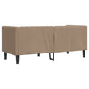 2-personers Chesterfield-sofa kunstlæder cappuccinofarvet