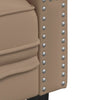 2-personers Chesterfield-sofa kunstlæder cappuccinofarvet