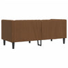 2-personers Chesterfield-sofa imiteret ruskind brun