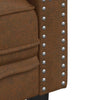 2-personers Chesterfield-sofa imiteret ruskind brun