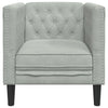 Chesterfield-sofastol fløjl lysegrå