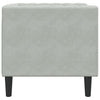 Chesterfield-sofastol fløjl lysegrå