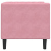 Chesterfield-sofastol fløjl pink