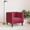 Chesterfield-sofastol fløjl vinrød