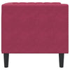 Chesterfield-sofastol fløjl vinrød