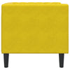 Chesterfield-sofastol fløjl gul