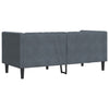 2-personers Chesterfield-sofa med bolsterpuder fløjl mørkegrå