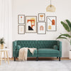 2-personers Chesterfield-sofa med bolsterpuder fløjl mørkegrøn