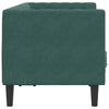 2-personers Chesterfield-sofa med bolsterpuder fløjl mørkegrøn
