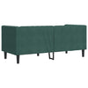 2-personers Chesterfield-sofa med bolsterpuder fløjl mørkegrøn