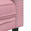 2-personers Chesterfield-sofa med bolsterpuder fløjl pink