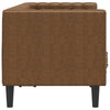 2-personers Chesterfield-sofa m. puder imiteret ruskind brun
