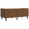 2-personers Chesterfield-sofa m. puder imiteret ruskind brun