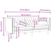 2-personers Chesterfield-sofa m. puder imiteret ruskind brun