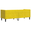 3-personers Chesterfield-sofa med bolsterpuder fløjl gul