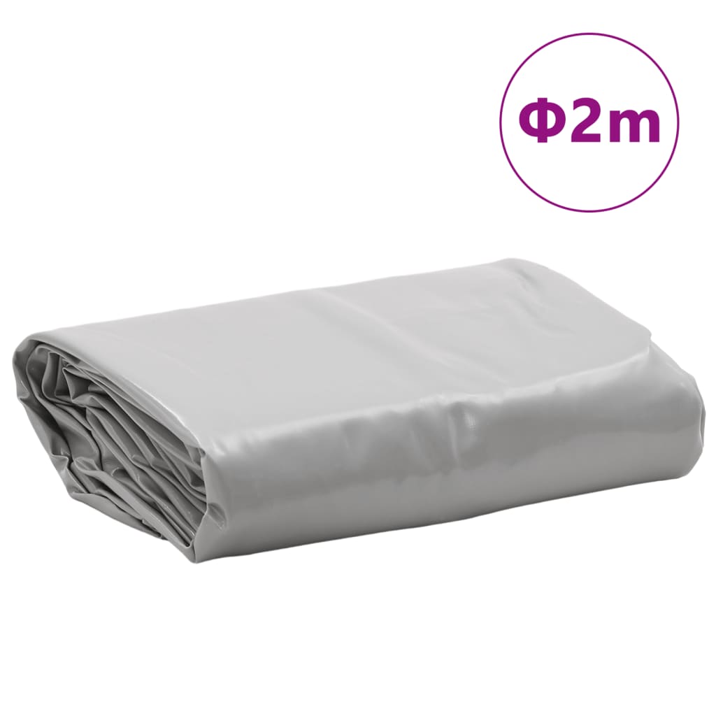 presenning Ø 2 m 650 g/m² grå