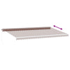markise med LED-lys 600x350 cm manuel betjening brun