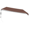 markise med LED-lys 600x350 cm automatisk betjening brun