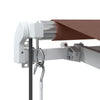 markise med LED-lys 600x350 cm automatisk betjening brun