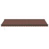 markise med LED-lys 600x350 cm automatisk betjening brun