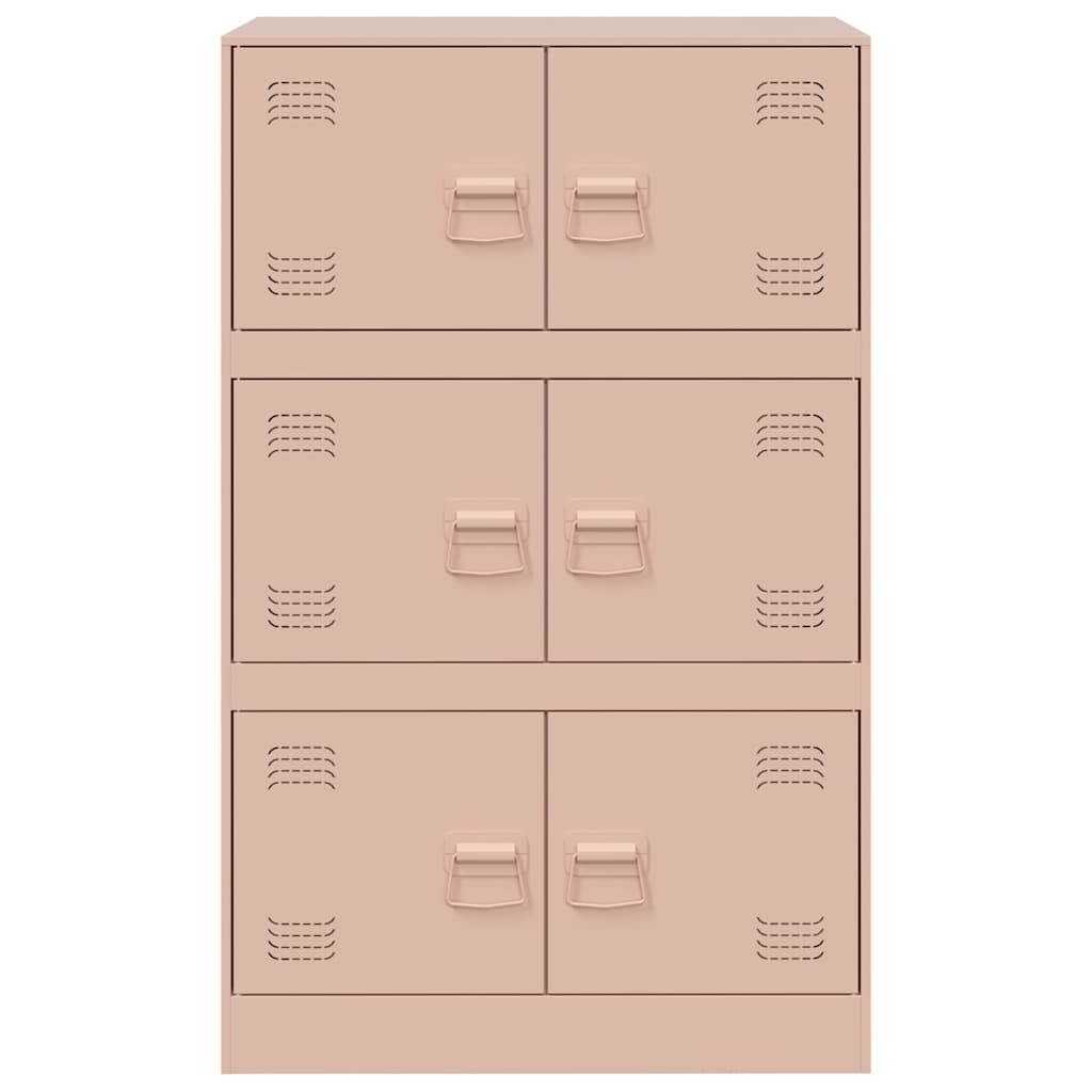 skab 67x39x107 cm stål lyserød