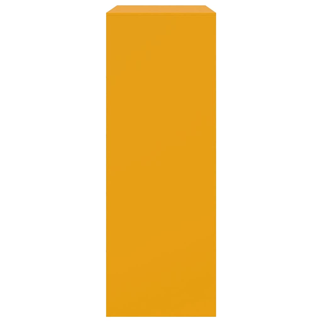 skab 67x39x107 cm stål sennepsgul