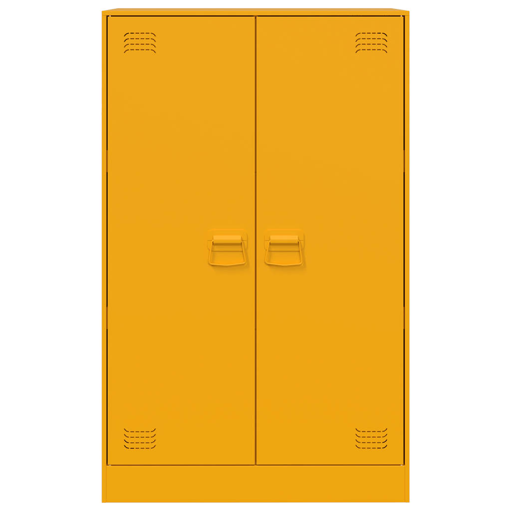 skab 67x39x107 cm stål sennepsgul
