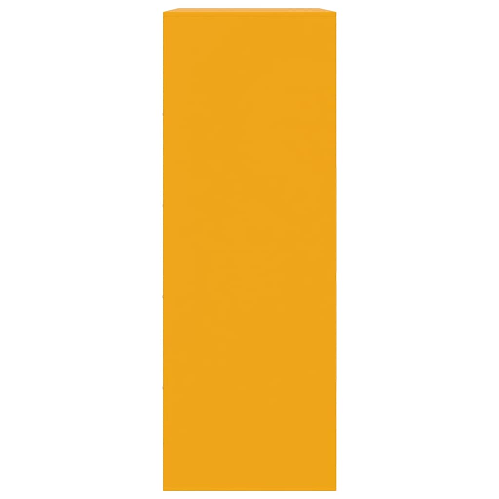 skab 67x39x107 cm stål sennepsgul