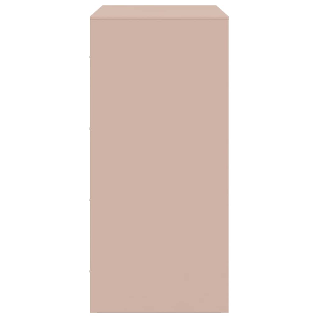 skænk 67x39x83 cm stål lyserød