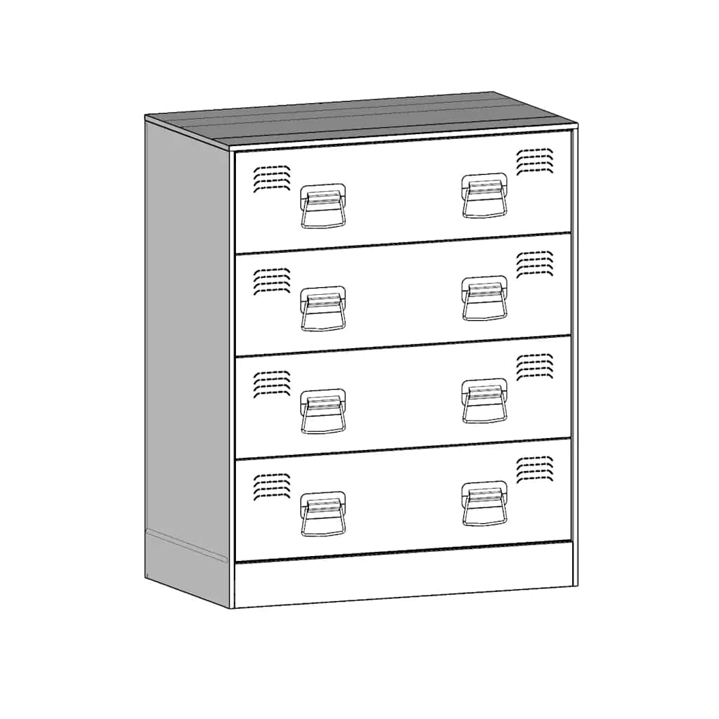 skænk 67x39x83 cm stål lyserød