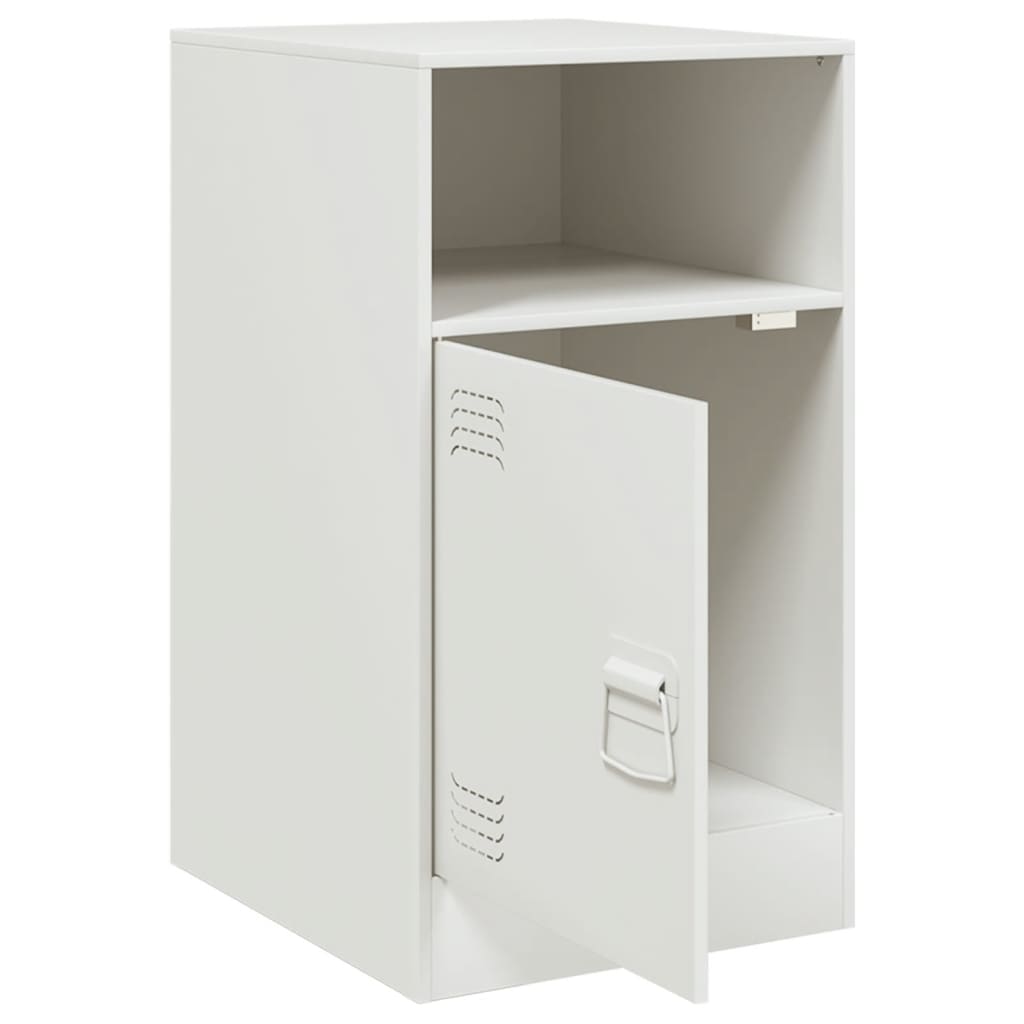 sengeborde 2 stk. 34,5x39x62 cm stål hvid