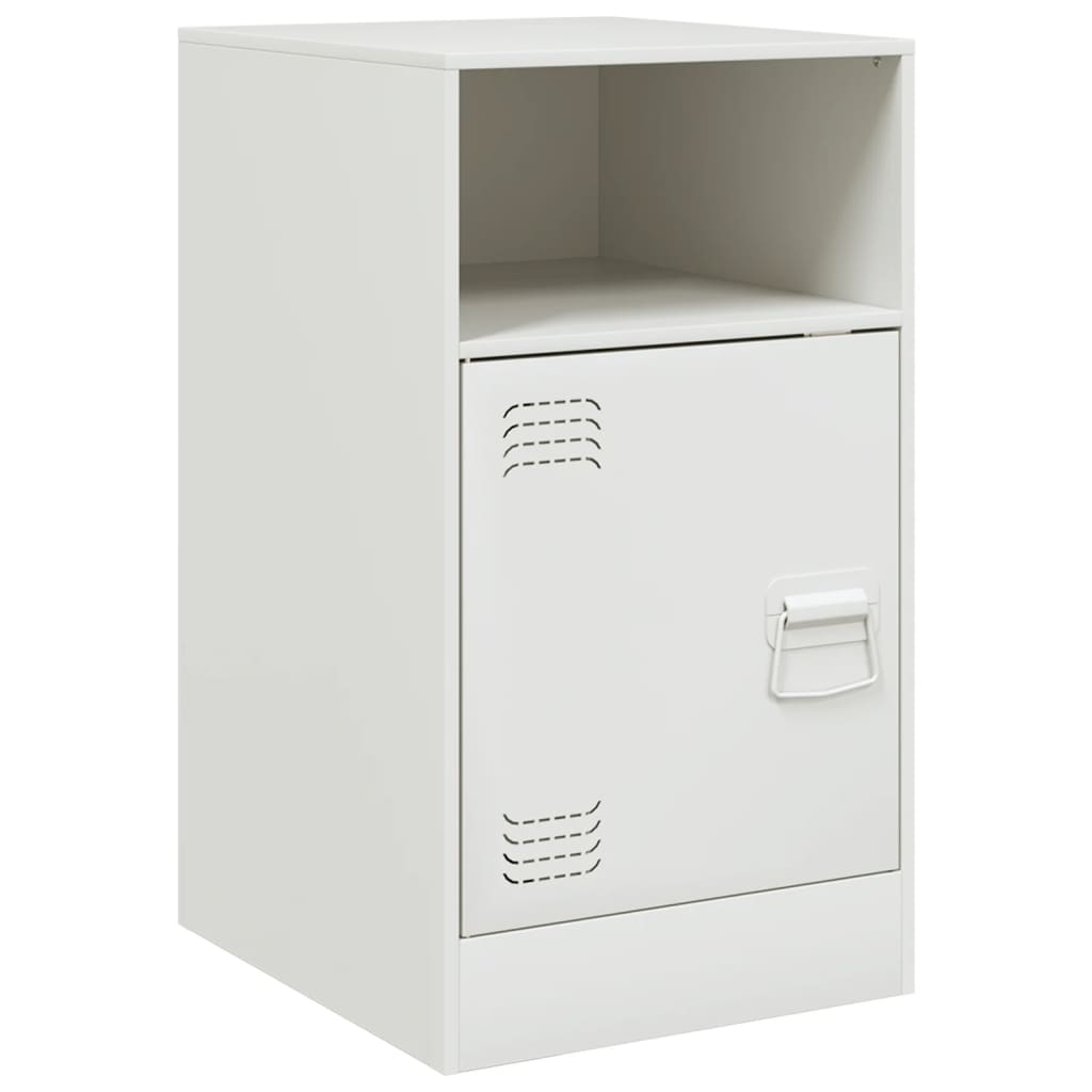 sengeborde 2 stk. 34,5x39x62 cm stål hvid