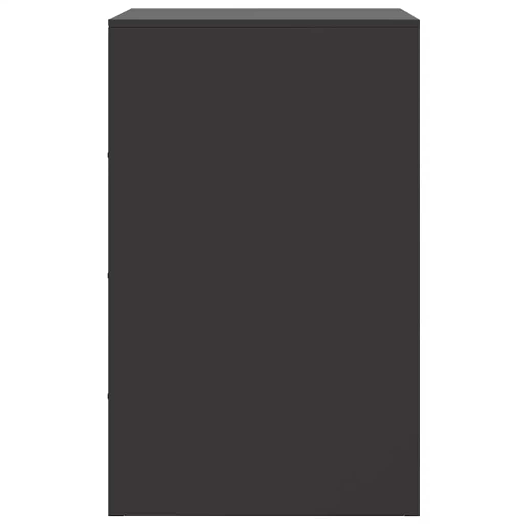 sengeborde 2 stk. 34,5x39x62 cm stål sort