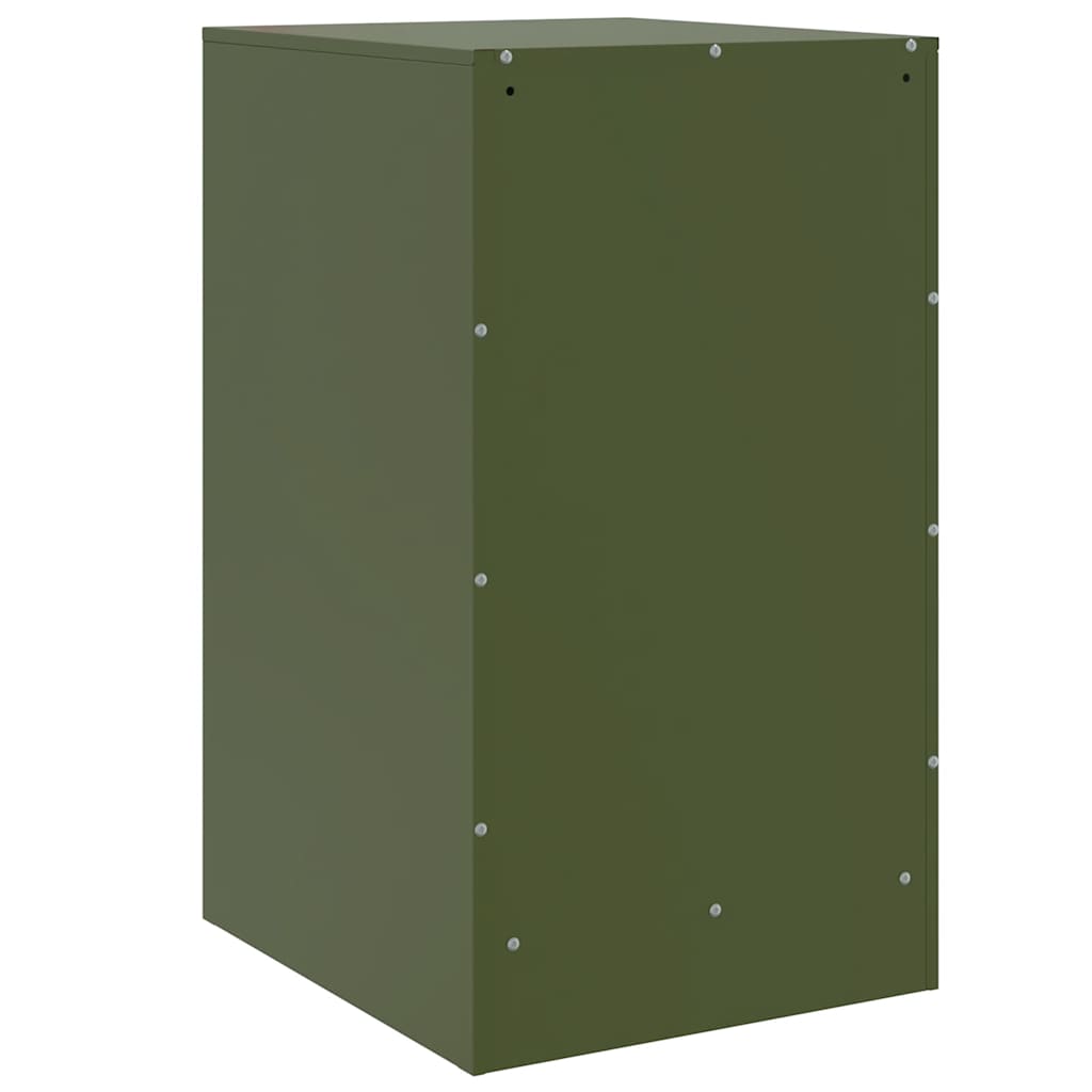 sengeborde 2 stk. 34,5x39x62 cm stål olivengrøn