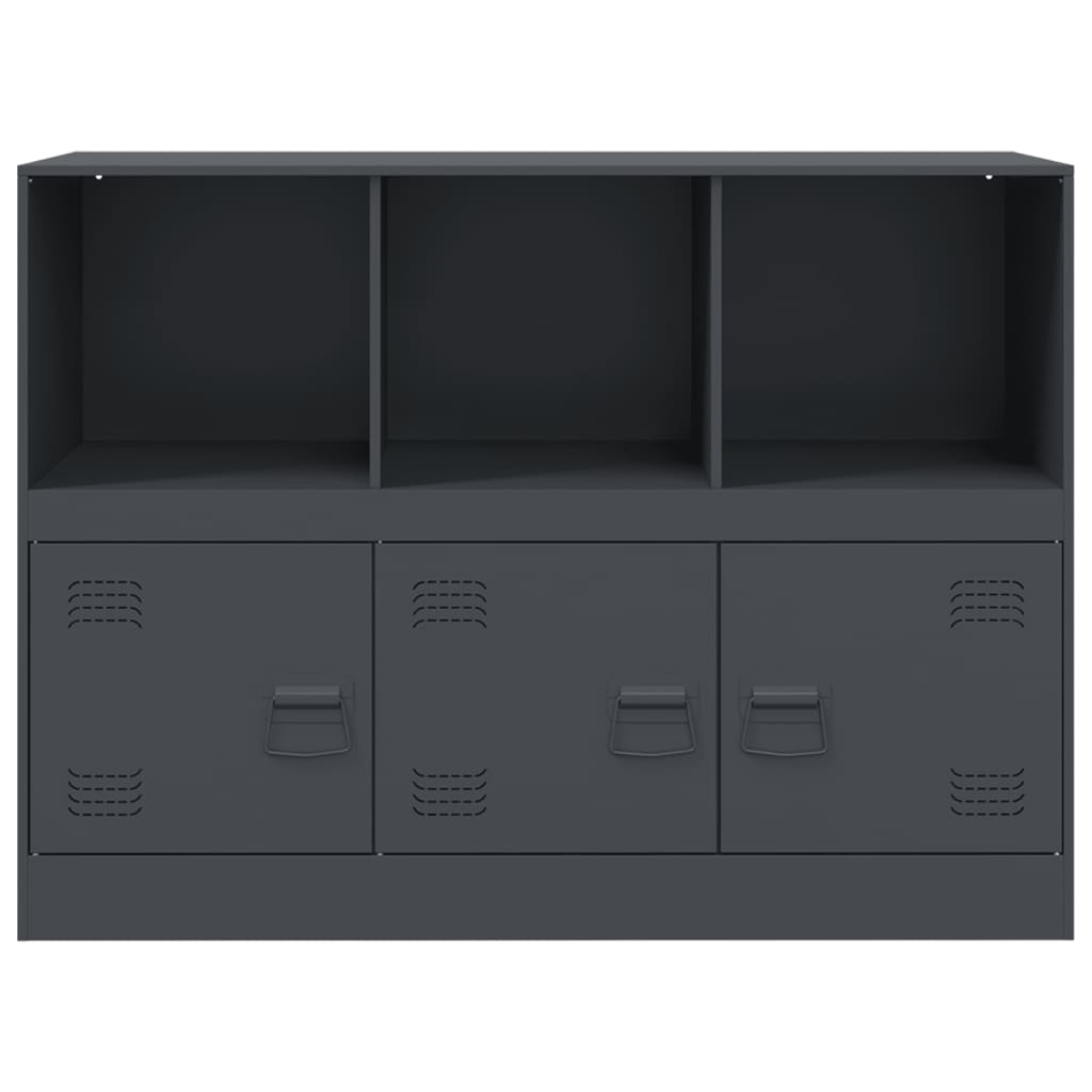 skænk 99x39x73 cm stål antracitgrå