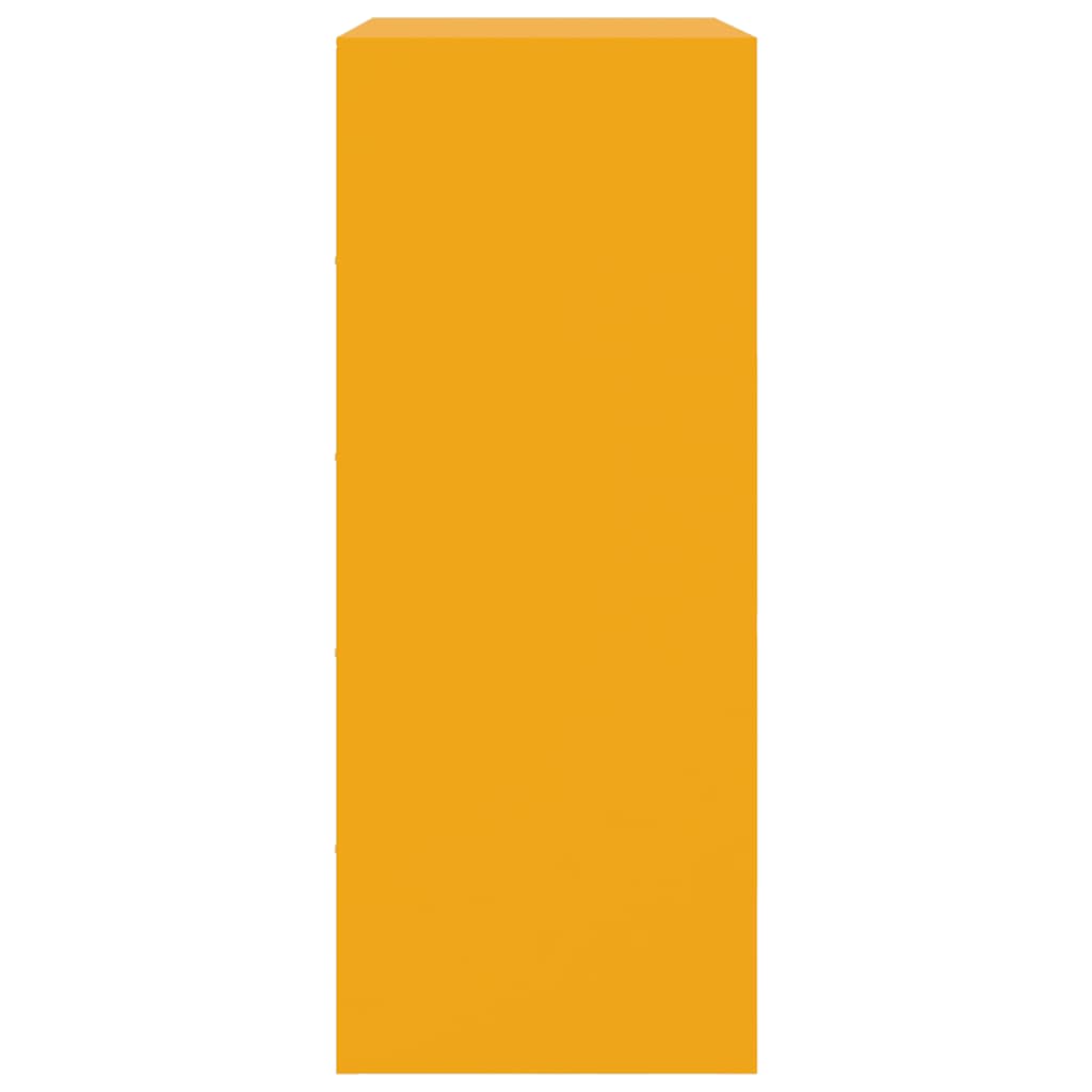 skab 67x39x95 cm stål sennepsgul