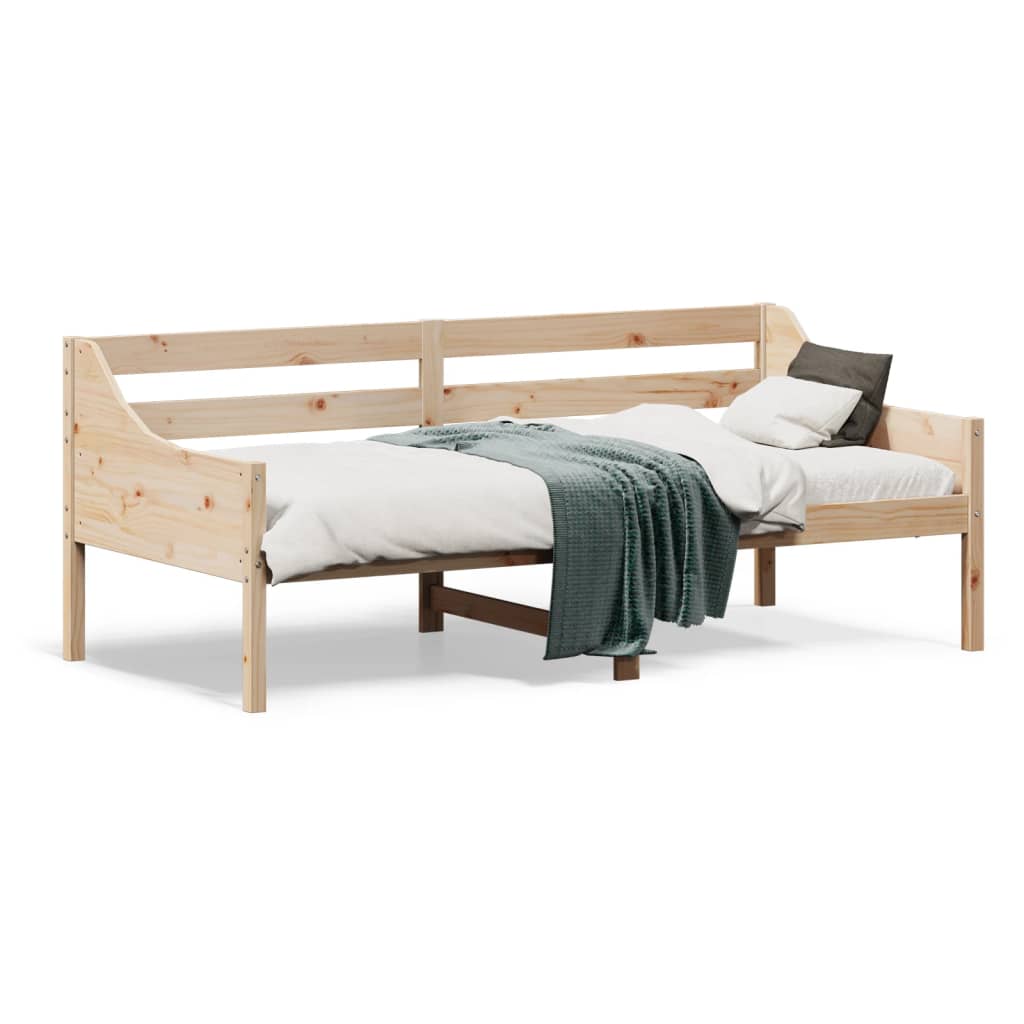 daybed med reol uden madras 75x190 cm massivt fyrretræ