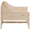 daybed med reol uden madras 75x190 cm massivt fyrretræ