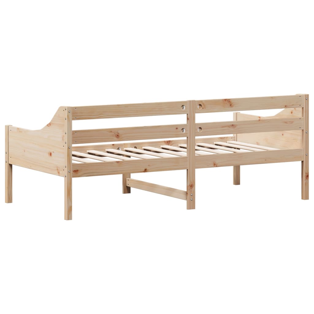 daybed med reol uden madras 75x190 cm massivt fyrretræ