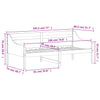 daybed med reol uden madras 75x190 cm massivt fyrretræ