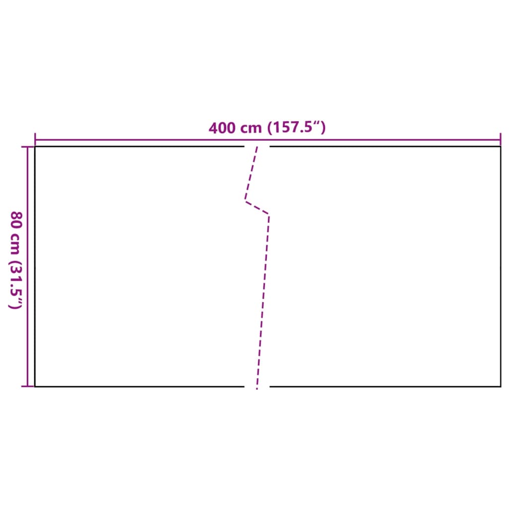 altanafskærmning 400x80 cm polyrattan lysebrun