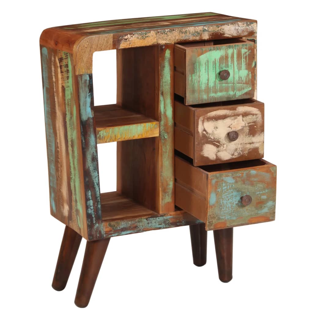 skænk 55x30x80 cm massivt genbrugstræ