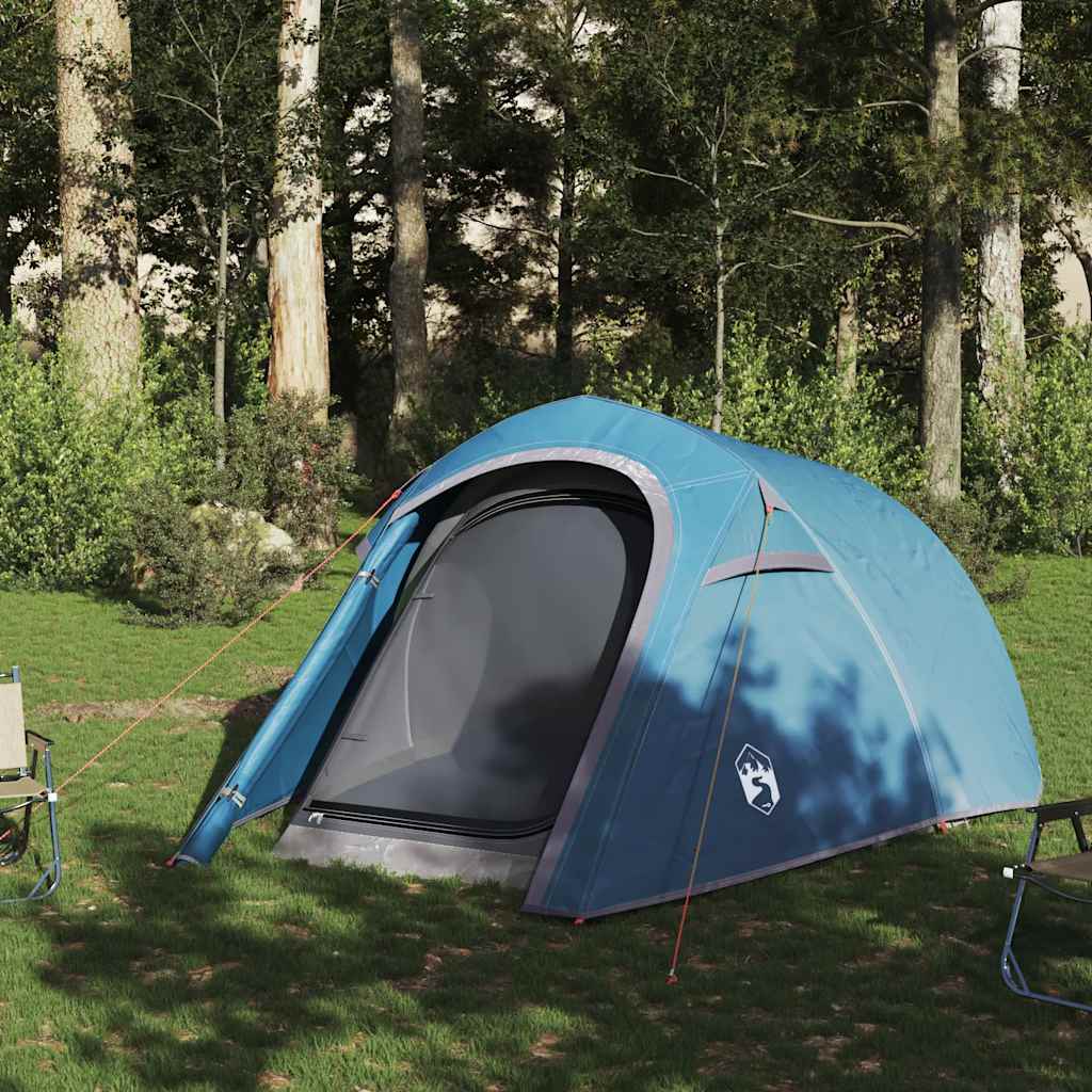 3-personers campingtelt vandtæt blå